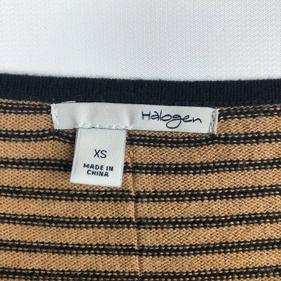 Halogen Brown Striped Knit Dolman Sleeve Sweater - Picture 3 of 6